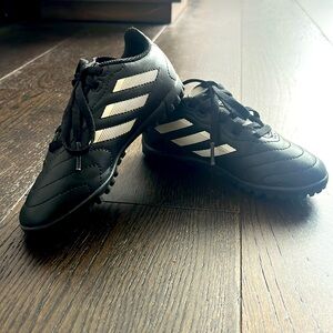Black Adidas Boys Indoor Soccer shoes